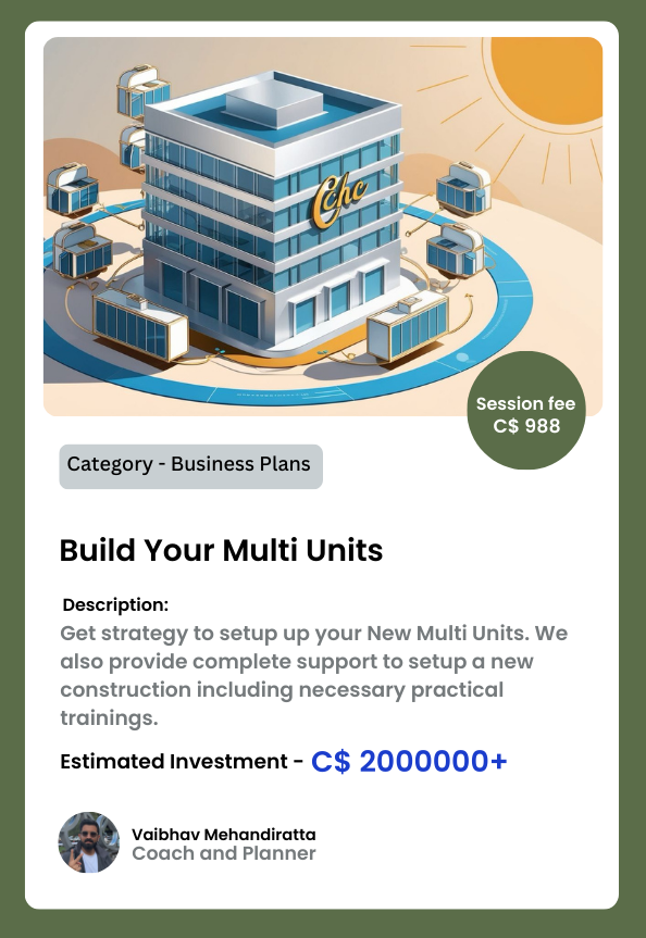 Start your multi-unit property business in Alberta or British Columbia, Canada.