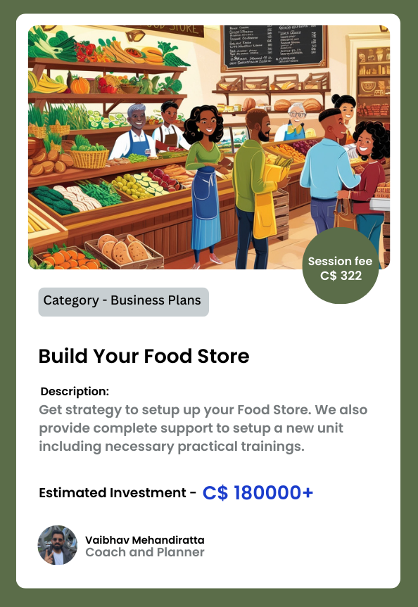Start your food store business in Alberta or British Columbia, Canada.