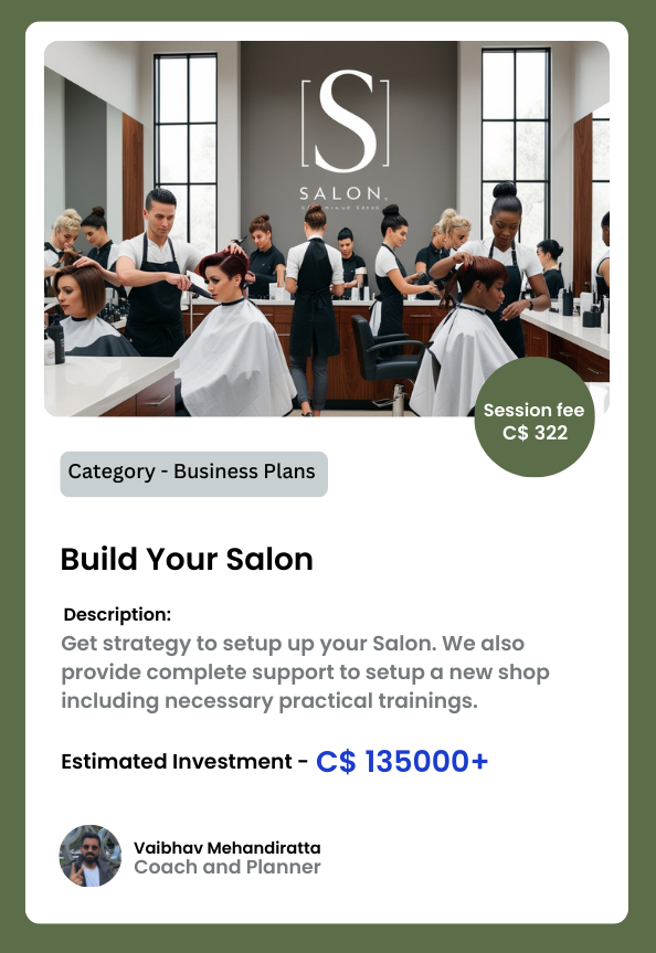 Start your salon business in Alberta or British Columbia, Canada.