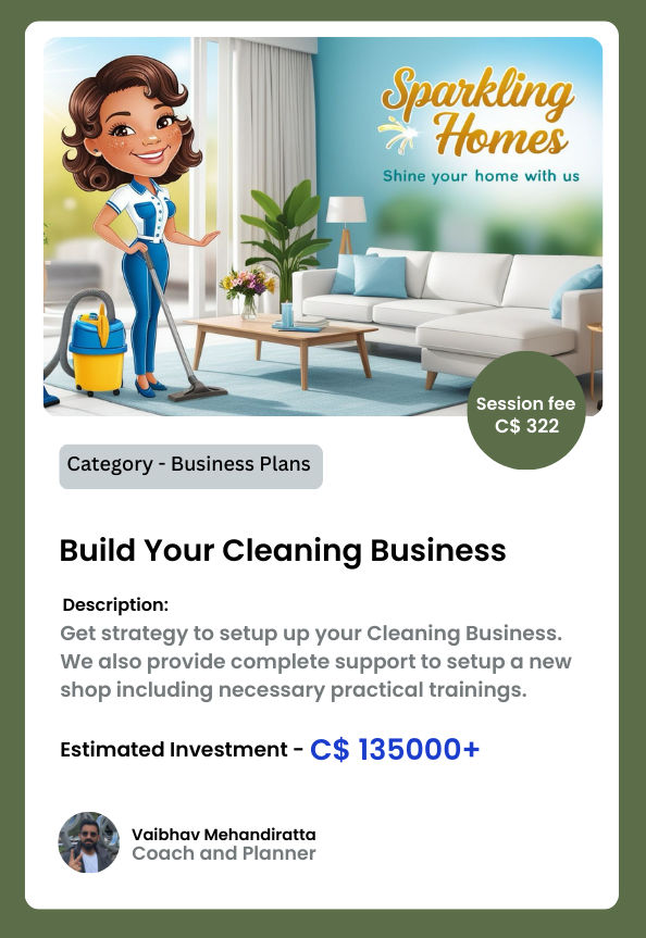 Start your cleaning business in Alberta or British Columbia, Canada.